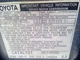 2004 TOYOTA 4RUNNER, BLUE, SR5, 4.0, AT, 4WD,  Z25950